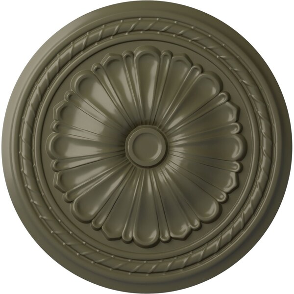 Ekena Millwork Alexa Ceiling Medallion (Fits Canopies up to 2 7/8"), 20 1/2"OD x 1 7/8"P, Painted Turtle CM20ALPTF - main
